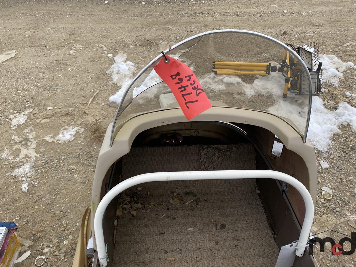 Vintage Style Snowmobile Sleigh